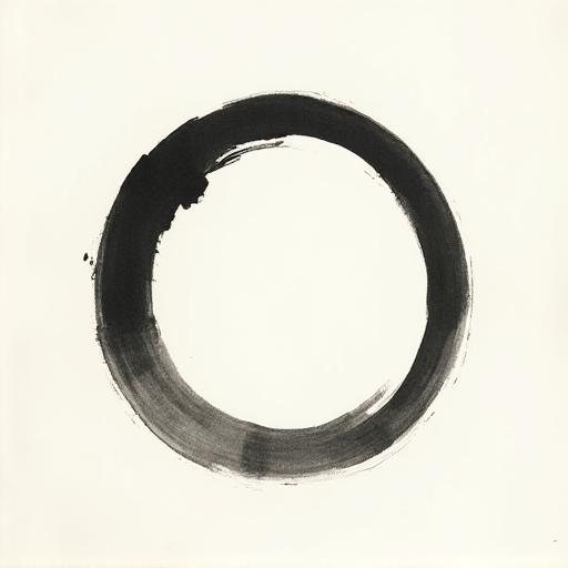 筆で描かれた禅の円相